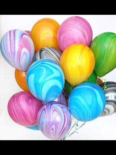 Шар 28 см "Супер Агат" МИКС