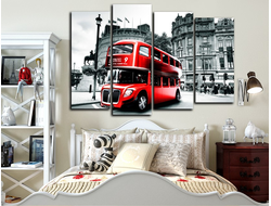 Модульная картина "Лондонский автобус"