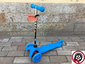 Трехколесный самокат Scooter Mini Голубой