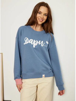 ЖЕНСКИЙ СВИТШОТ ГОЛУБОЙ "ДАРИ"