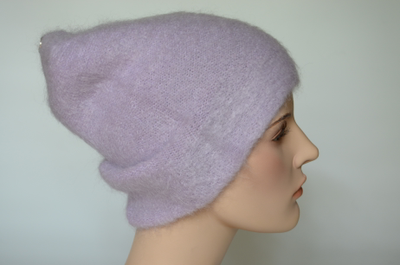 Визио итальянская шапка лилового цвета из мохера Vizio 6945