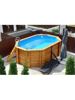 Деревянный морозоустойчивый бассейн "Иркут" 400 х 250 х 145 см Кристалл