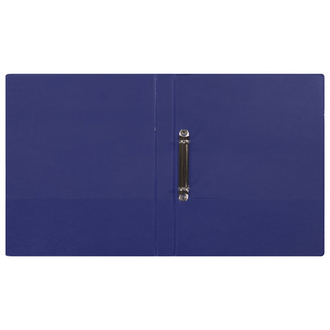 Папка на 2 кольцах BRAUBERG, картон/ПВХ, 35 мм, синяя, до 180 листов (удвоенный срок службы), 228376