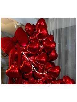 ФОТОЗОНА ИЗ ШАРОВ "Пламенные сердца"