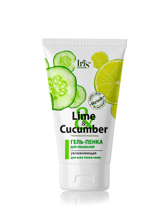 Iris Lime &amp; Cucumber ГЕЛЬ-ПЕНКА для умывания увлажняющая для всех типов кожи  150мл