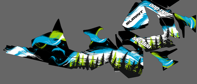 Наклейки на снегоход SKI DOO 2014 - 2016 #2090 Ёлки