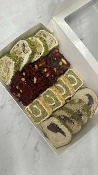 Набор рахат-лукума с халвой Фисташковое ассорти, 524 гр