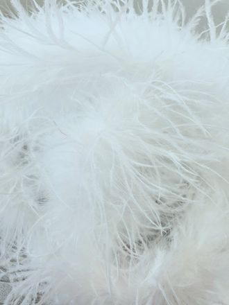 Боа из перьев страуса 2м, 30 гр БЕЛЫЙ