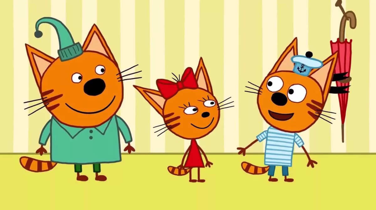 Котята из три кота. Карамелька из мультика три кота. Герои мультфильма три кота.