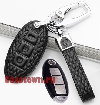 Чехол для ключа ниссан х трейл т32 (King нат. кожа 3 кнопки)