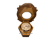 Настенные деревянные часы в стиле «Буль» с двойным циферблатом
