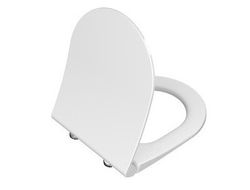 Универсальное тонкое сиденье, круглое, дюропласт, с микролифтом, металлические петли, VitrA UNIVERSAL, 110-003-019