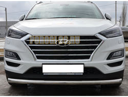 Защита переднего бампера d60 для Hyundai Tucson (2018-2021)