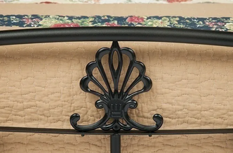 Кровать РУМБА AT-203/RUMBA, 180*200 см (дерево гевея/металл, красный дуб/чёрный