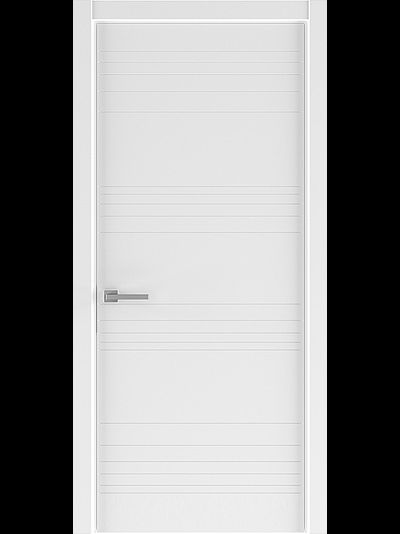 Дверь межкомнатная Line 9 сатин белый