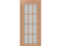 Межкомнатная дверь "Турин-542" ясень темный (стекло сатинато)