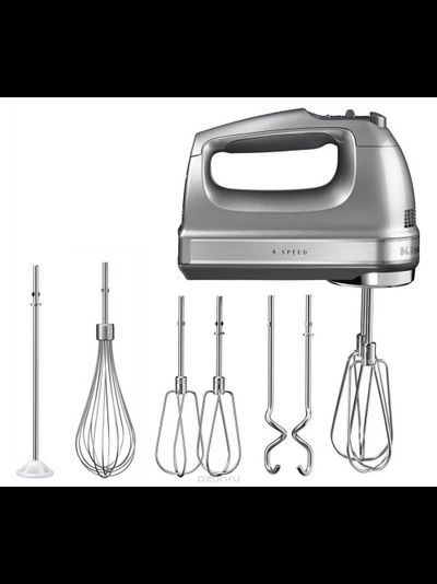 Ручной миксер KitchenAid, серебристый, 5KHM9212ECU