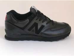 New Balance 574 Полностью черные (кожа)