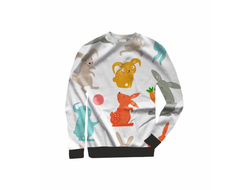 Свитшот 3D с полной запечаткой год Кролика №11