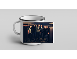 Кружка металлическая эмалированная Король и Шут №2