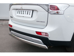 Защита заднего бампера d75x42 (дуга) MITSUBISHI OUTLANDER 2014-2015