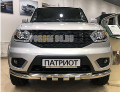 Защита переднего бампера (G) d60/60 для УАЗ Патриот 2014-