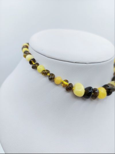 Детские бусы из натурального обработанного янтаря через узелок арт.50