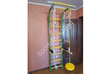 Шведская стенка ROMANA Next Top зелёное яблоко + DOP2 БРУСЬЯ РАЗБОРНЫЕ НАВЕСНЫЕ Romana 