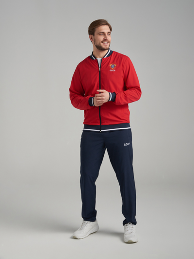 Спортивный костюм мужской СССР 15SKM-1743 (темно-синий и красный)