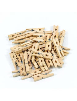 Прищепки декоративные 3*0,8*0,4см, набор 20шт