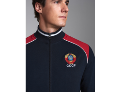 Спортивный костюм с символикой СССР , 11SKM-1746, темно-синий.