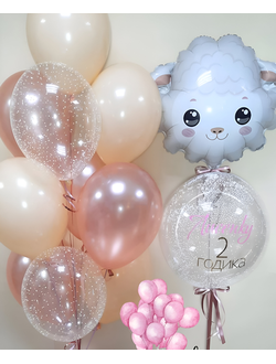 set-1-dlya-devochek, шарики для девочек, красивые воздушные шары заказать Краснодар