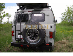 Задний силовой бампер серии Туризм на УАЗ Буханка 2989, 3741, 3909, 2206, 3962, 3303, 39094 1965- (03.134.51)