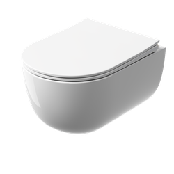 Унитаз подвесной Ceramicanova Modena CN6063 с микролифтом, безободковый, белый