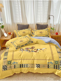 Постельное белье мако-сатин евро 200x220x1 250x270x1 50x70x4 TIS07-223