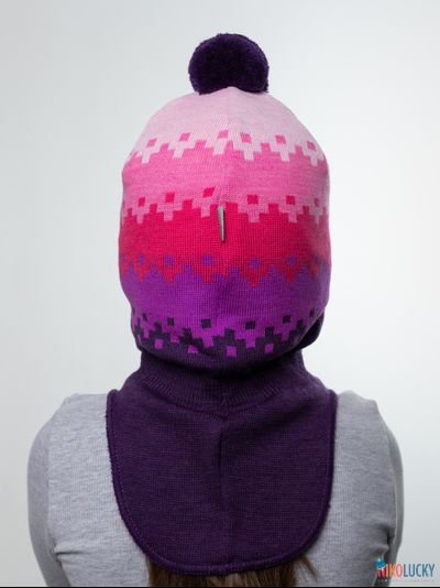 Шапка-шлем  20101-06, цвет фиолетовый, розовый р. 52-54