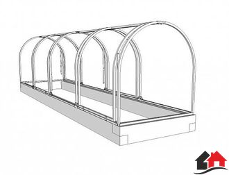 Каркас Парника Польза-1(бабочка) Размер: 1х4м