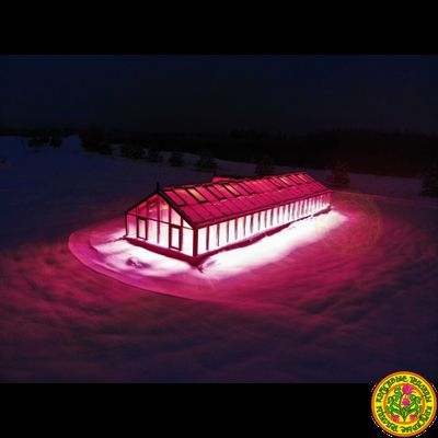 Зимняя английская теплица с холлом АГАТА размером 5500 х 11000 мм