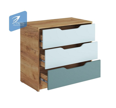Комод КМ-001 РИЧ Мята/Сумеречный голубой (Стиль)