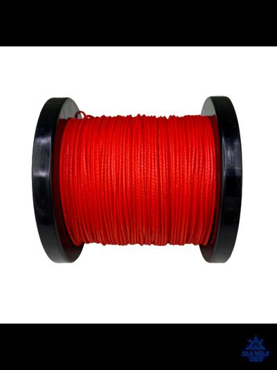 Линь 1.3мм Scorpena высокопрочный UHMW-PE красный, за 1м