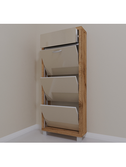 Обувница Айрон-3 Плюс (фасад стекло Капучино)