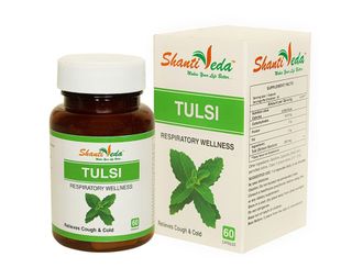 Туласи (Tulsi) Shanti Veda: симптомы простуды, кашель, общее оздоровление - 60 кап. по 250 мг.