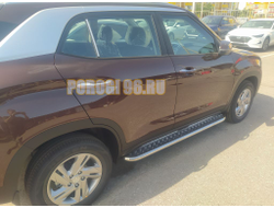 Пороги с накладным листом d53 для Hyundai Creta 2021-