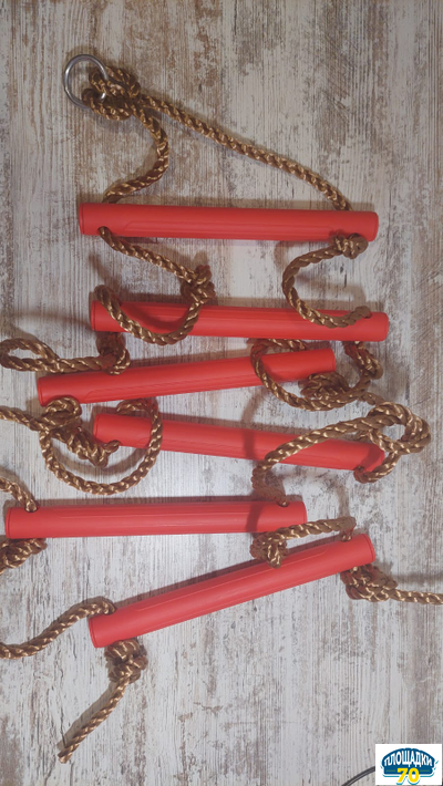 Пластиковая лестница веревочная 6 ступеней