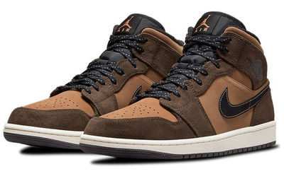 спортивные мужские кроссовки Nike Air Jordan 1 Mid SE 'Dark Chocolate' DC7294-200