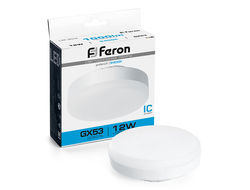 Лампа светодиодная Feron GX53 12W(1000lm) 6400K 6K 28x73 матовая LB-453 25868