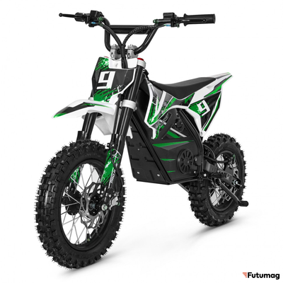 Электромотоцикл GreenCamel Питбайк DB450, 48V 1200W R12/R10 зеленый