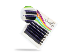 ЦВЕТНЫЕ РЕСНИЦЫ, FOR YOU STANDART, BLACK - VIOLET МИКС 9-13 (6 ЛЕНТ)