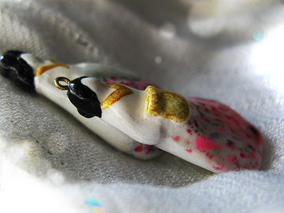 Серьги из холодного фарфора "Восточная красавица"