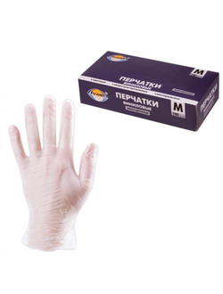 Перчатки виниловые ViniMAX неопудренные, 50шт/упак